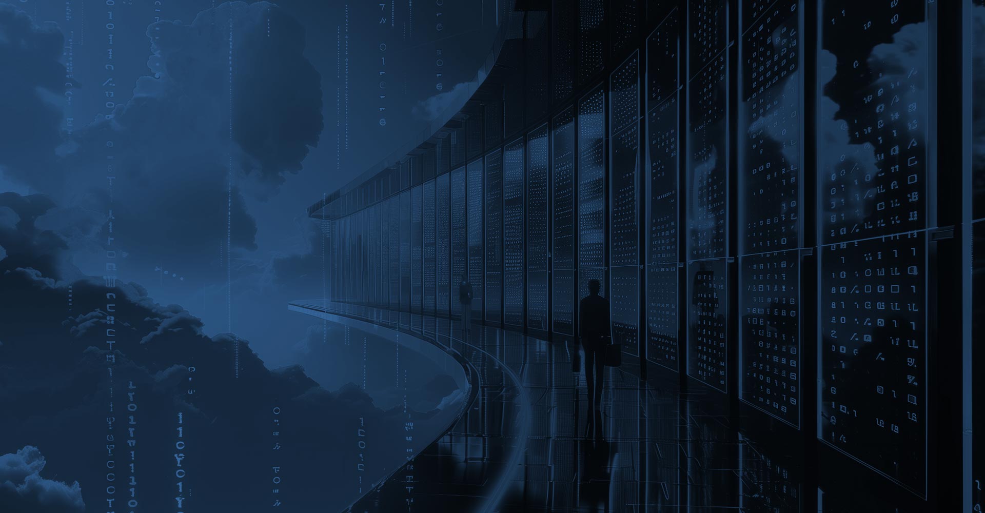 IT Background Image Displaying Servers